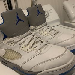 Air Jordan 5 Retros Blues And White 