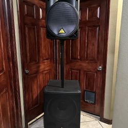 Beringer Powered Subwoofer And Loud Speaker SET PAIR