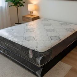 Queen Size Mattress With Boxspring Set // New MATTRESS BED WITH BOXSPRING SET 