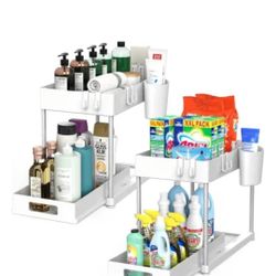 Under sink organizer/ 2 packs/ white/ see discription 👍👍