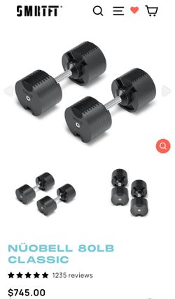 NUOBELL Adjustable Dumbbells 80lb PAIR