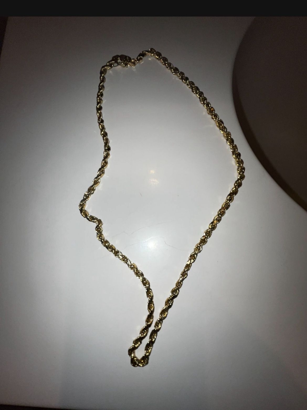 21 Inches 14K Gold Rope Chain