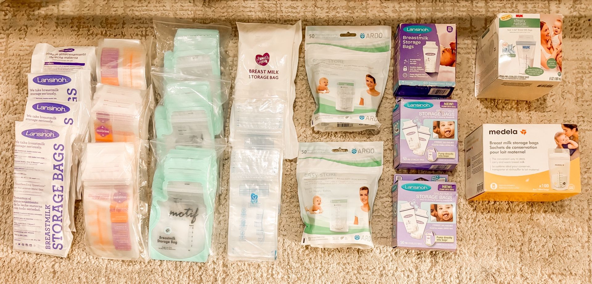 1,000 Breast milk Storage Bags