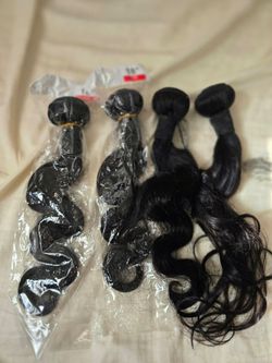 4 pack 18"  human hair weft  body wave bundles new  hair extensions