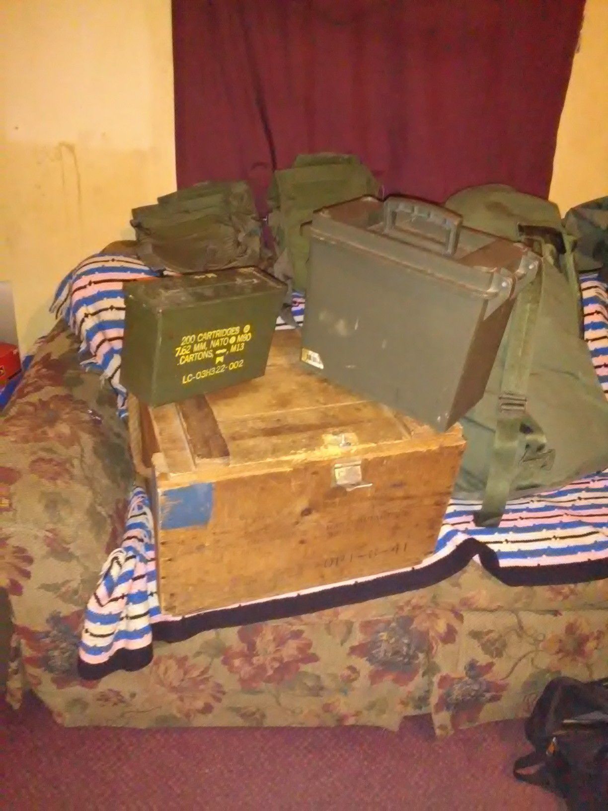Military wood crate onley
