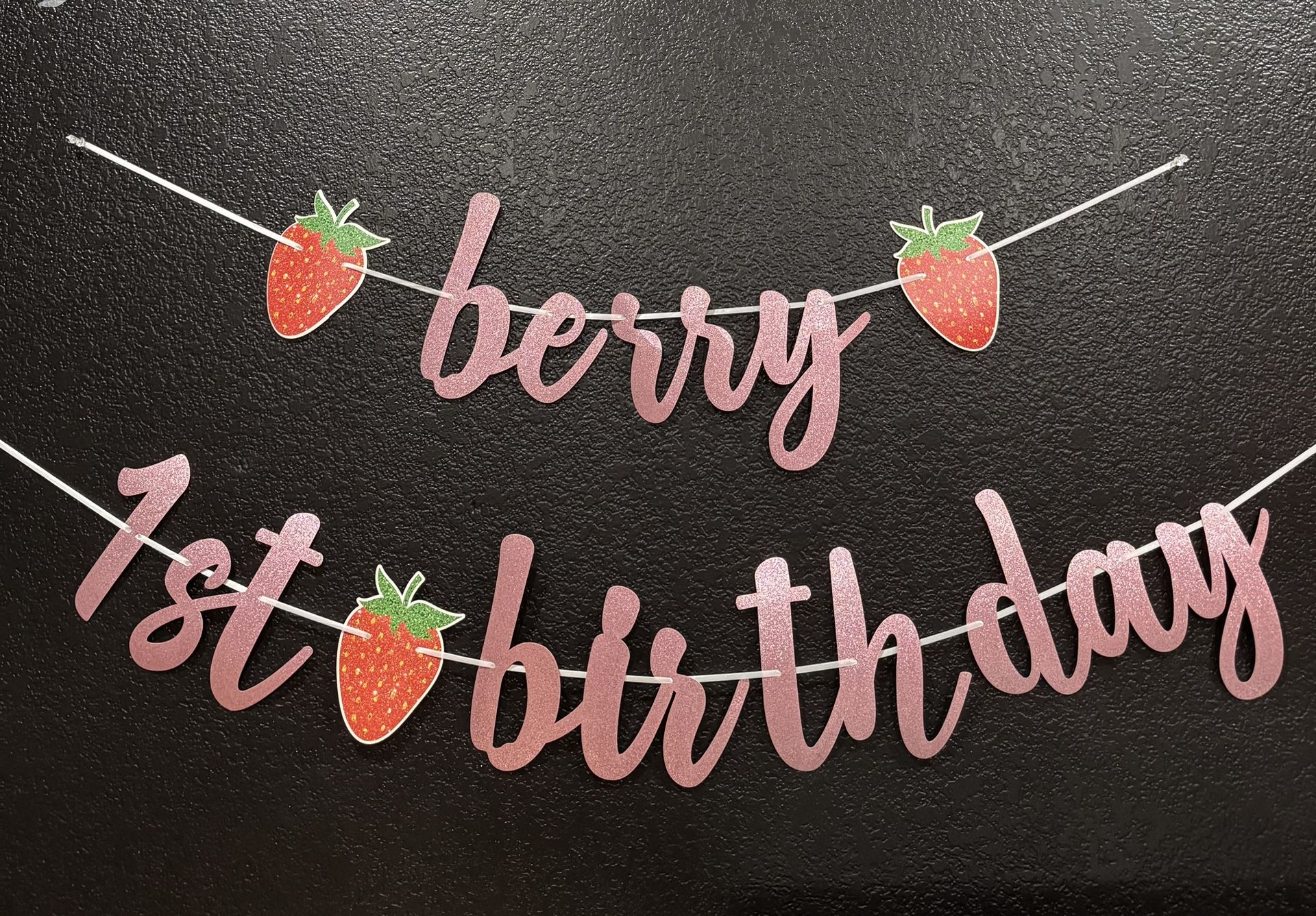 berry first birthday banner