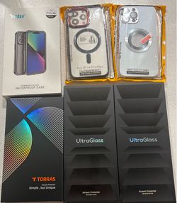 iPhone 14 Pro Max Accessories Bundle — Cases & Screen Protectors (New) — $25 OBO