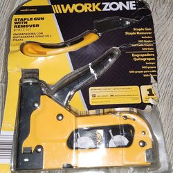 Workzone Heavy-Duty Staple Gun w/ Remover and Staples 
