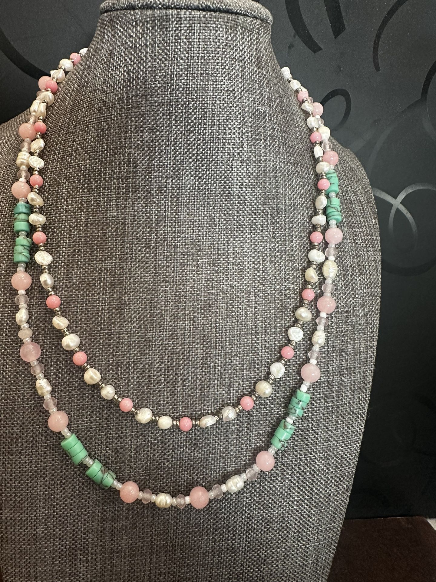 Handmade Hand Cut Heishian Turquoise Necklace 