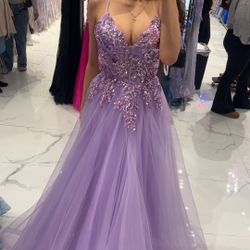 Lilac prom dress size 0 brand new
