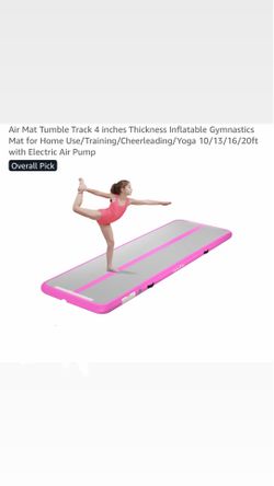 Air Mat Tumble Track 4 inches Thickness Inflatable Gymnastics Mat for Home Use/Training/Cheerleading/Yoga 10