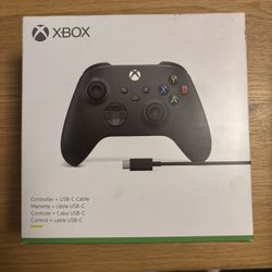 Microsoft Xbox Black Controller With USB C Cable
