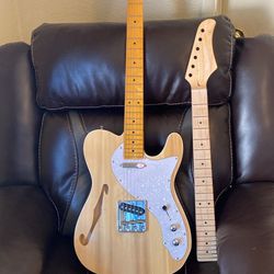 Custom Made Telecaster Thinline Guitar With Gig Bag