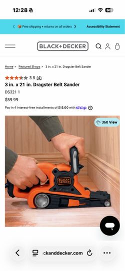 Black+Decker 3x21 Dragster Belt Sander DS321