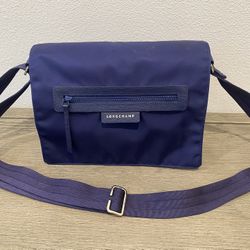 Longchamp Le Pliage Messenger Bag Nylon Crossbody Navy