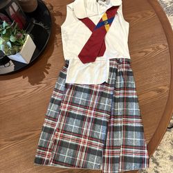 New Beetlejuice Astrid School Girl Uniform Costume Large 
