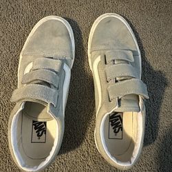 Gently Used Olive Suede Vans. Women Size 9