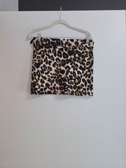 Leopard Print Mini Skirt size small