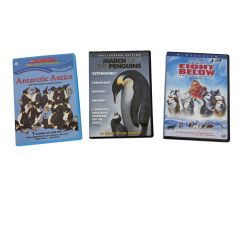 Lot of 3 Kids Family Movie DVDs Eight Below March of the Penguins Antarctic Antics 