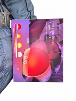 Brookstone Red Light Sunrise Alarm Clock