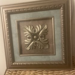 Pewter And Green Color Wall Art