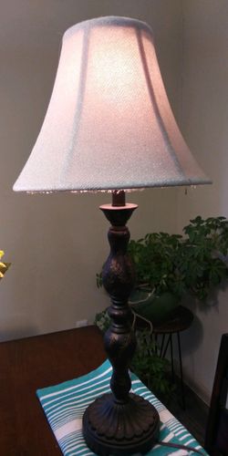 Beautiful solid wood base lamp