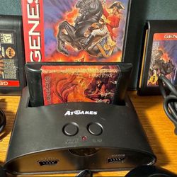 Sega Genesis 16 Bit video entertainment system /game console includes lion king  game and 2 more. In great condition, still works perfectly. 