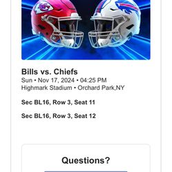 Buffalo Bills Tickets For 11/17/2024
