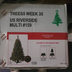 4ft Pre-lite Christmas Tree