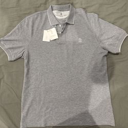 Brunello Cucinelli Gray Short Sleeve Polo Shirt Men’s (brand new with tags)