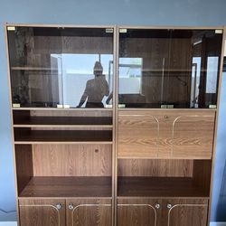 3-piece wooden shelving unit