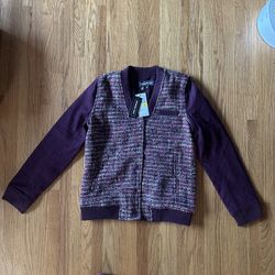 Members Only Burgundy Tweed Jacket - Women’s Medium