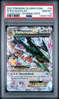 2021 POKEMON CELEBRATIONS CLASSIC COLLECTION #76 M RAYQUAZA EX PSA 10