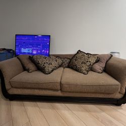 Large Brown Traditional Couch