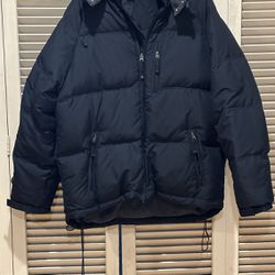 Men’s Solid Puffer Coat With Pockets