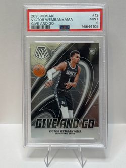 Victor Wembanyama 2023 Mosaic Give and Go RC PSA 9