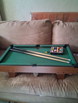Mini Tabletop Pool Table w/ Accessories