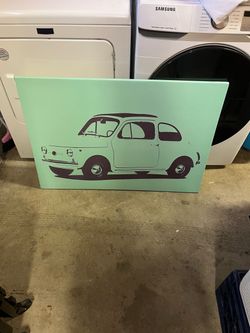 Vintage Fiat 500 Canvas Wall Art