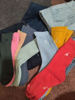 8 pair of socks Jordan&Adidas