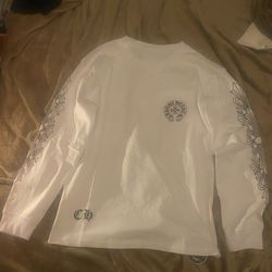 White Chrome Heart Long Sleeve 