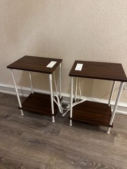 Brand new side tables with usb charging station