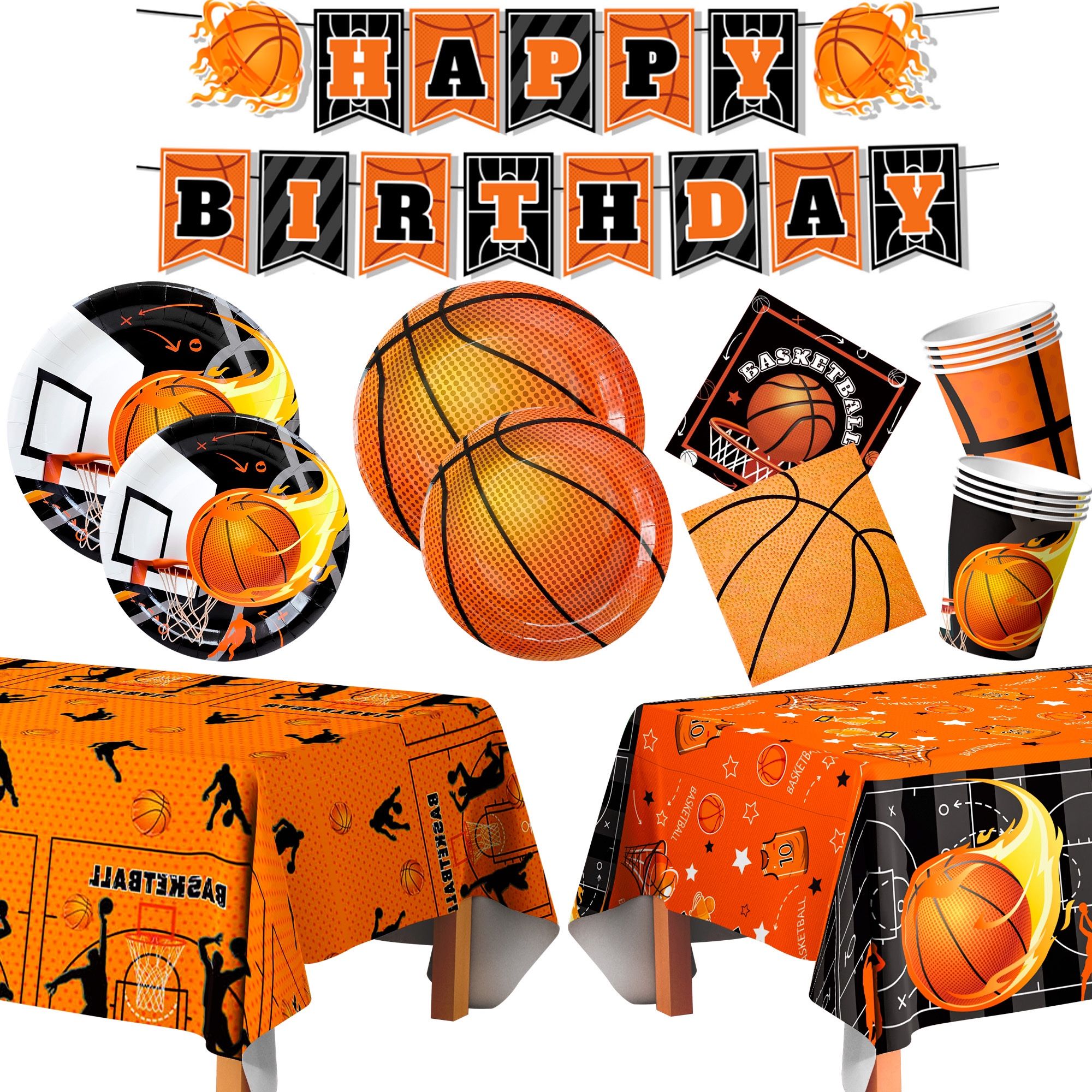 83pcs Basketball Party Tableware (New, Unopened)