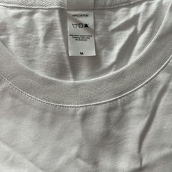 100% Cotton White Tshirt Medium