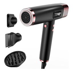MESCOMB Hair Dryer with Diffuser, Dual Voltage Travel Blow Dryer, 0.77 lb 1875W Portable Hair Dryers for Women 100-240V for Europe & International Tra