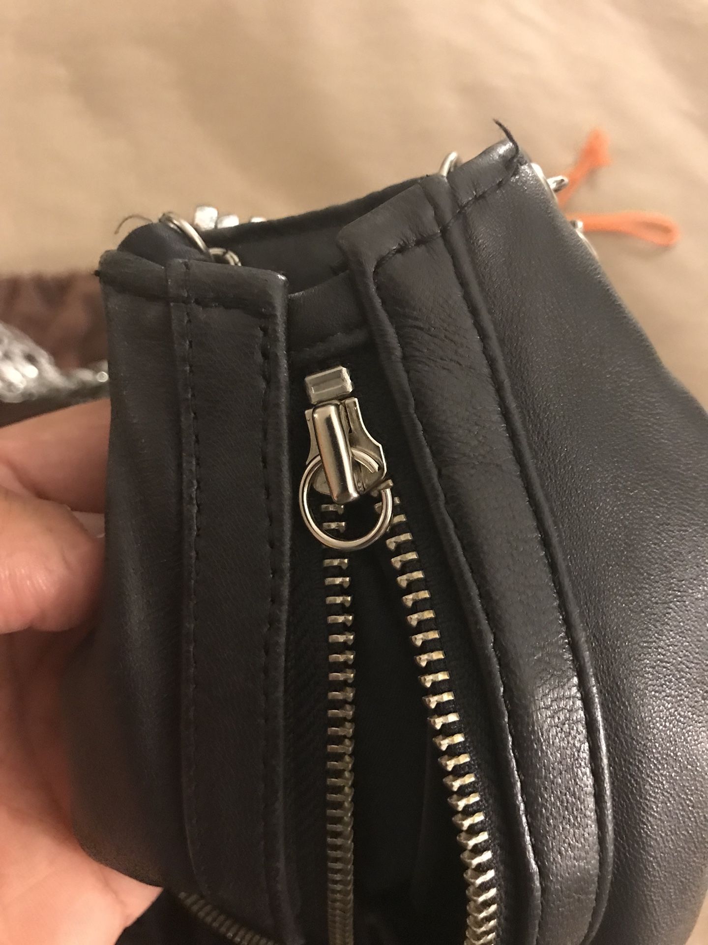 Black Jana Feifer Vintage Chain Hobo Bag