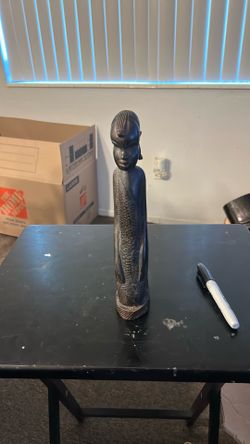 Vintage Hand-carved African Figure Kneeling