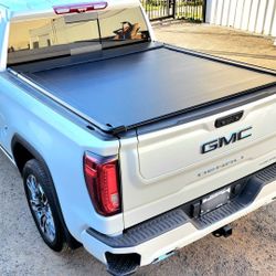2007-2026 Silverado/Sierra5.8 ft Short Bed SyneticUSA Hard Aluminum Automatic Retractable Tonneau Cover w/ T-slot Rail System 