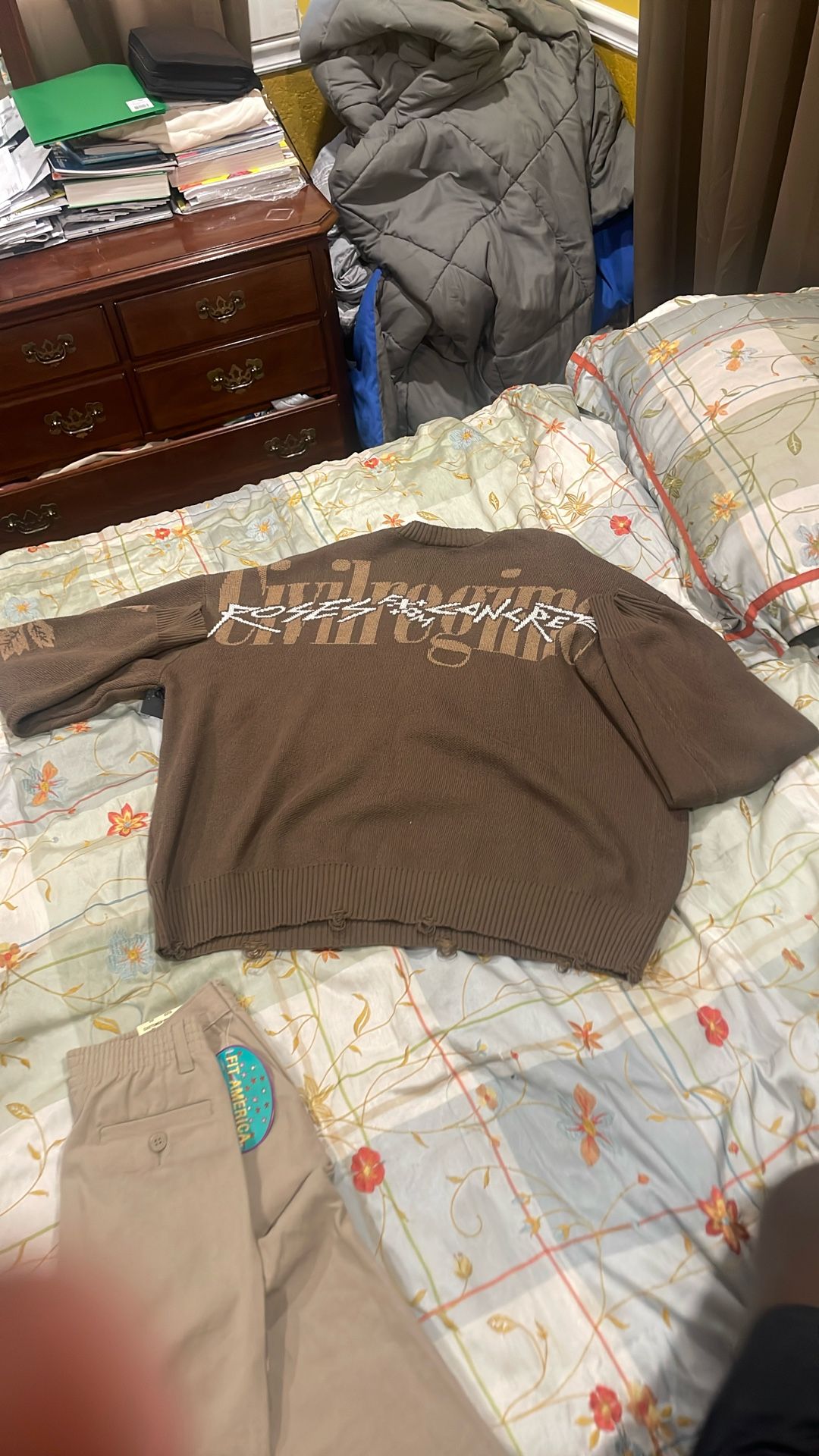 brown civilregime jacket adult small