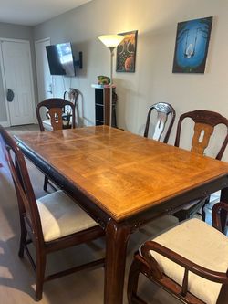 Dining table and chairs