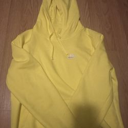 yellow nike fleece hoodie